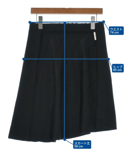 COMME des GARCONS（コムデギャルソン）ひざ丈スカート 黒 サイズ:M レディース/2200621544107