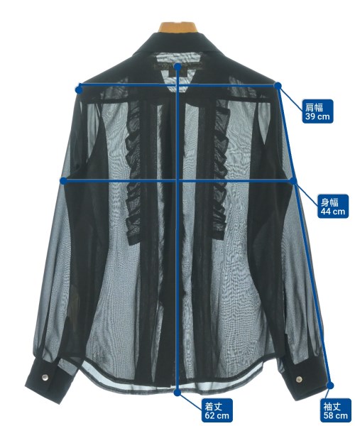 COMME des GARCONS（コムデギャルソン）ブラウス 黒 サイズ:S レディース/2200624886181