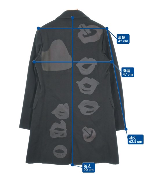 COMME des GARCONS（コムデギャルソン）ステンカラーコート 黒 サイズ:M レディース/2200624886501