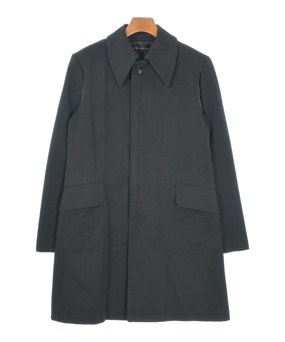 A2266【コムデギャルソン】コート/M/変形/ウエストベルト/ミドル丈 COMME des GARCONS（コムデギャルソン）ステンカラーコート 黒 サイズ