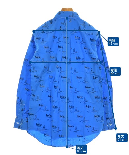 COMME des GARCONS（コムデギャルソン）カジュアルシャツ 青 サイズ:M メンズ/2200641327100