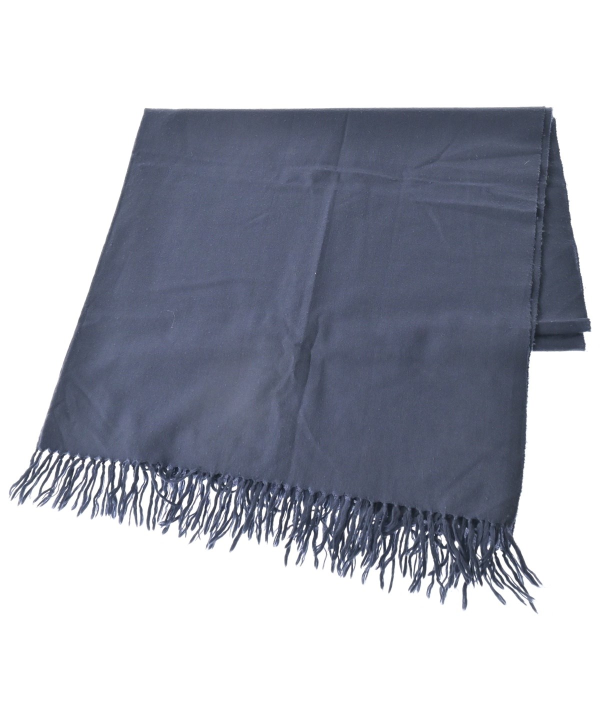 コムデギャルソン　メッセージプリントバイカラーストール　黒×青　日本製 COMME des GARCONS（コムデギャルソン）ストール 青 サイズ