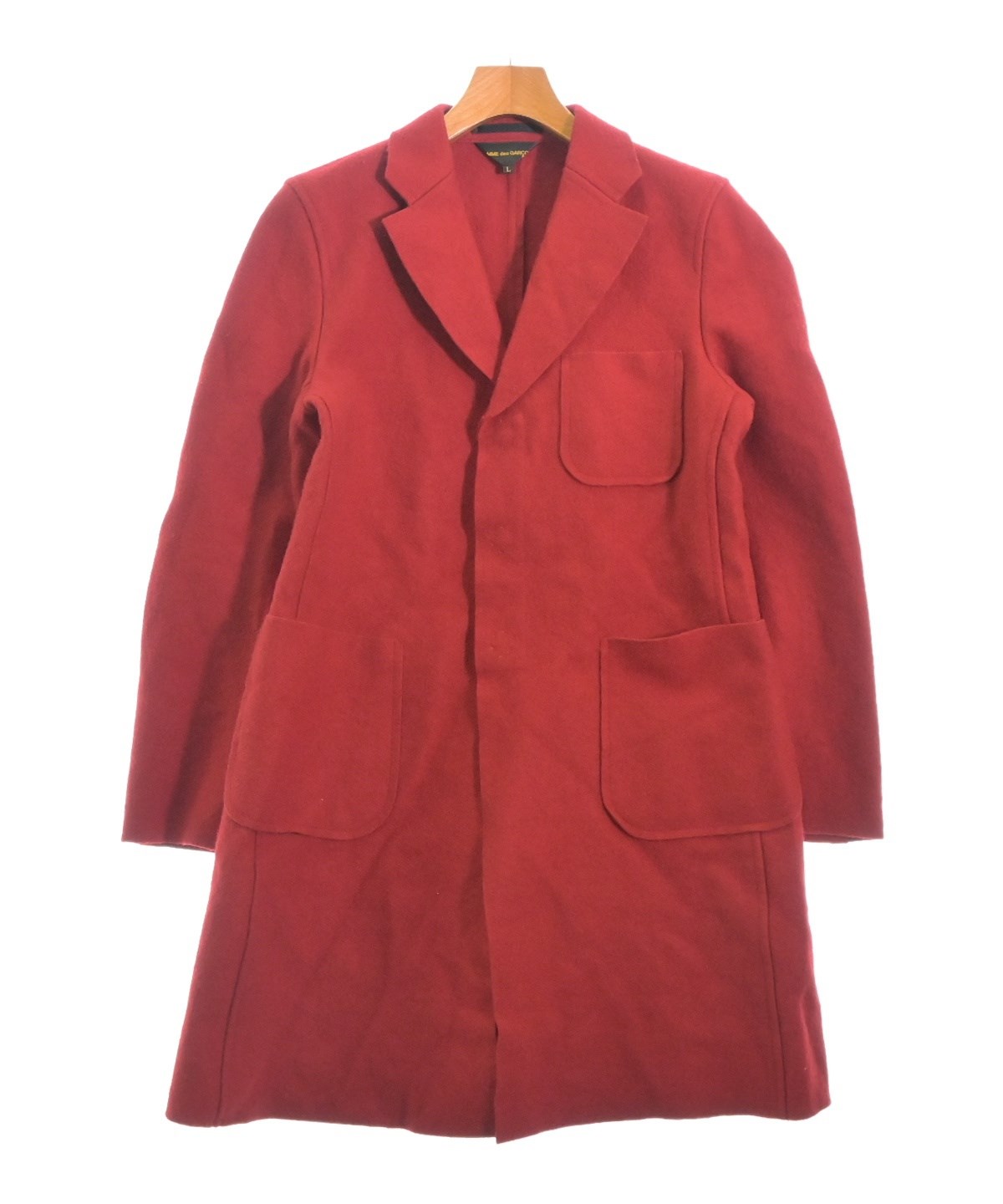 COMME des GARCONS（コムデギャルソン）チェスターコート 赤 サイズ:L