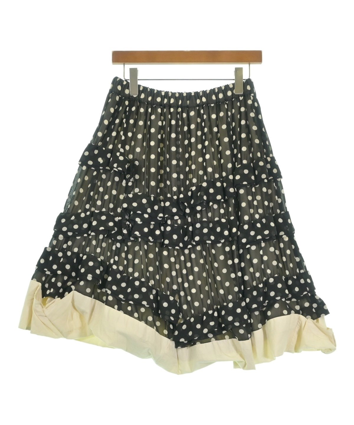 コムデギャルソン　スカート コムデギャルソンCOMME des GARCONSドット刺繍ギャザードレープ