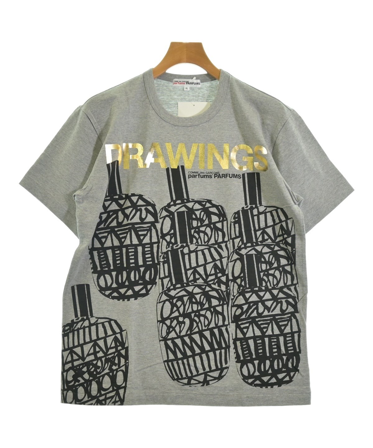 激レア 2009AW コムデギャルソン Xテープ メッセージTシャツ グレー COMME des GARCONS（コムデギャルソン）Tシャツ・カットソー グレー