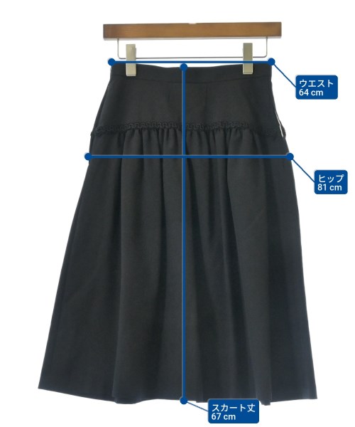 COMME des GARCONS（コムデギャルソン）ひざ丈スカート 黒 サイズ:SS レディース/2200613097086