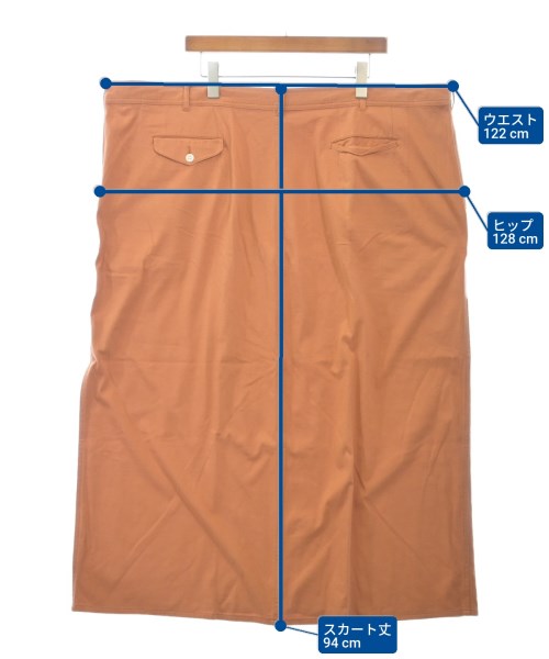 COMME des GARCONS（コムデギャルソン）ロング・マキシ丈スカート オレンジ サイズ:F レディース/2200624652038