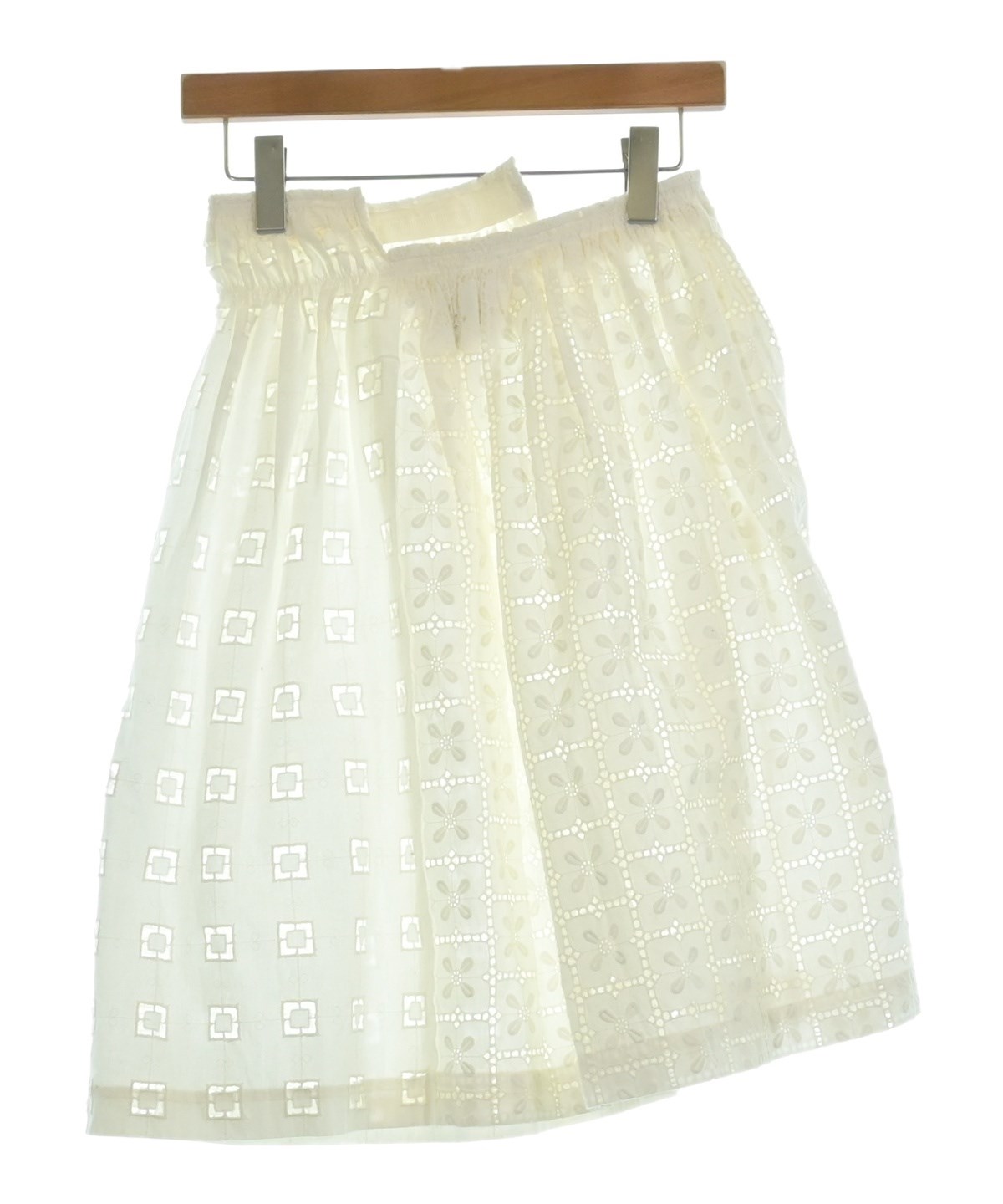 COMME des GARCONS（コムデギャルソン）ひざ丈スカート 白 サイズ:S