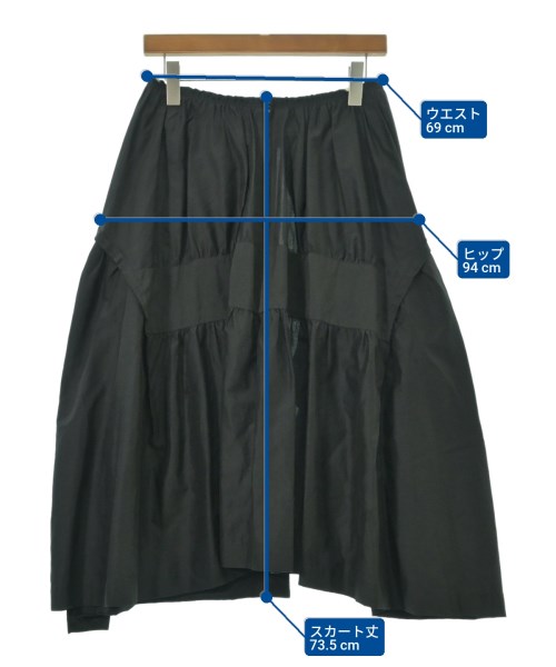 COMME des GARCONS（コムデギャルソン）ひざ丈スカート 黒 サイズ:M レディース/2200626745097