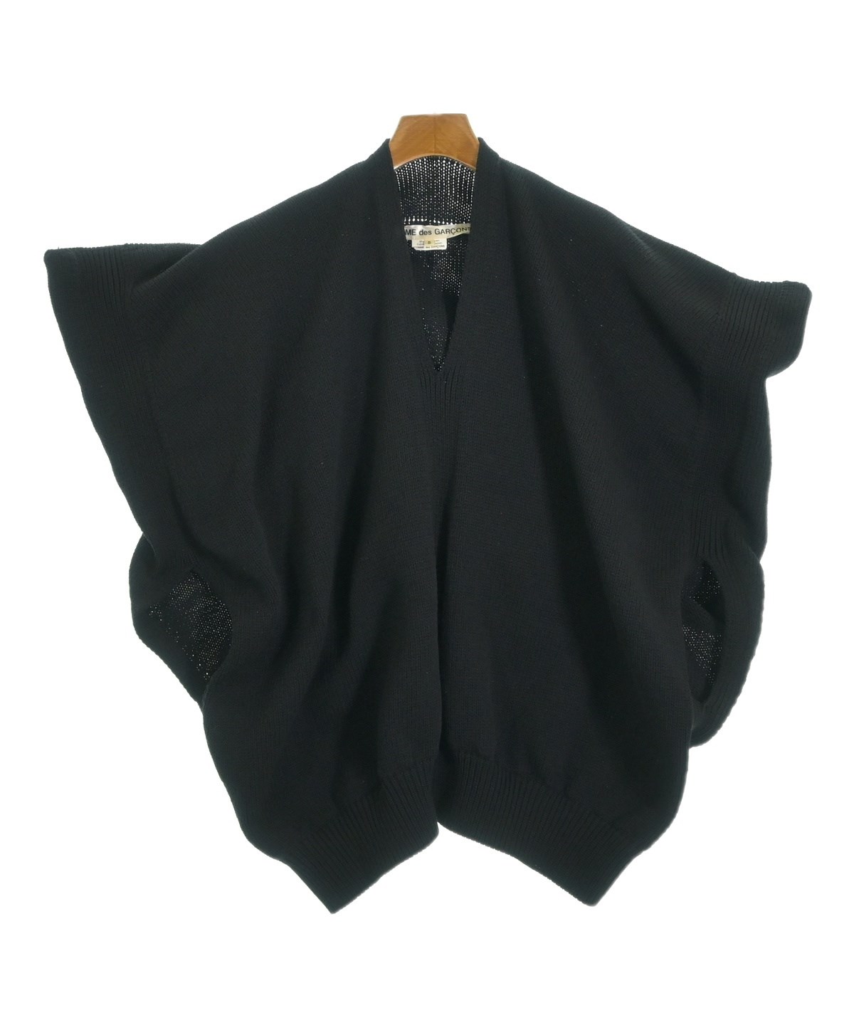 COMME des GARCONS（コムデギャルソン）ベスト 黒 サイズ:S レディース