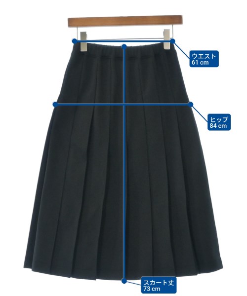 COMME des GARCONS（コムデギャルソン）ひざ丈スカート 黒 サイズ:S レディース/2200630379059