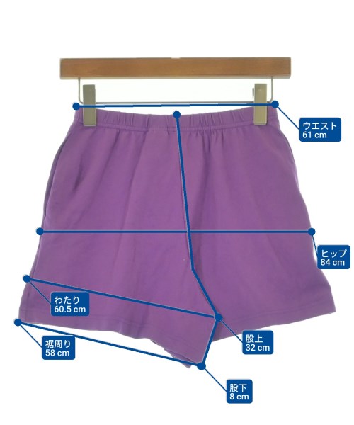 COMME des GARCONS（コムデギャルソン）ショートパンツ 紫 サイズ:S レディース/2200610022241