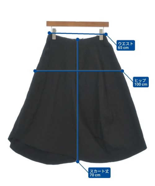 COMME des GARCONS（コムデギャルソン）ひざ丈スカート 黒 サイズ:-(S位) レディース/2200608757186
