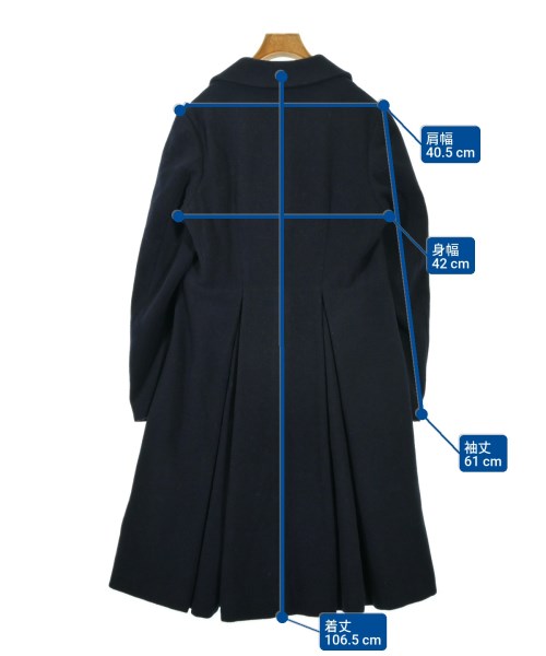 COMME des GARCONS（コムデギャルソン）ステンカラーコート 紺 サイズ:S レディース/2200616438015