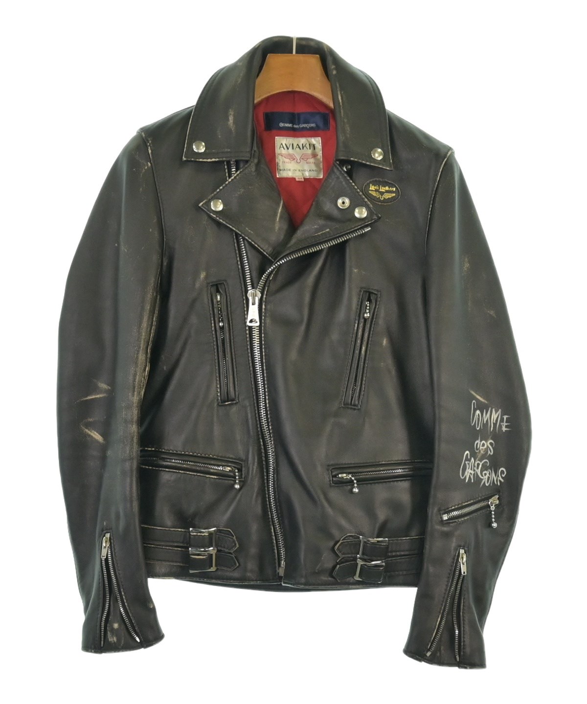COMME des GARCONS（コムデギャルソン）ライダース 黒 サイズ:34(S位