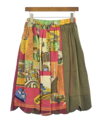 コムデギャルソン ‘02SS ナンバースカート エスニッククチュール Mサイズ COMME des GARCONS（コムデギャルソン）ロング・マキシ丈スカート 赤