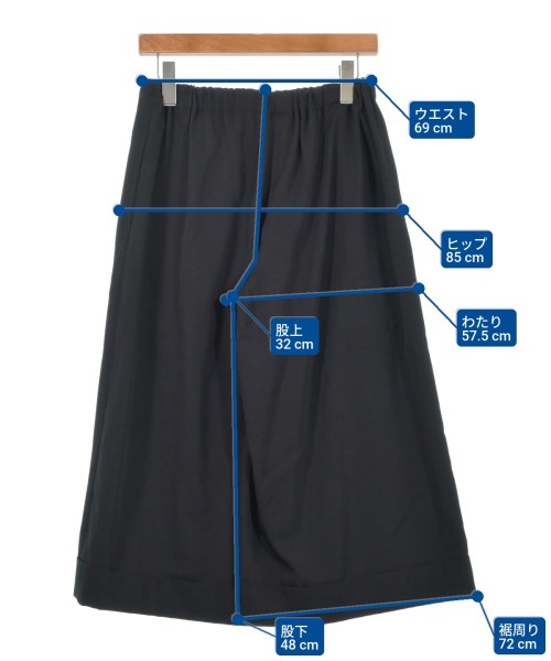 COMME des GARCONS（コムデギャルソン）クロップドパンツ 黒 サイズ:XS レディース/2200621163025