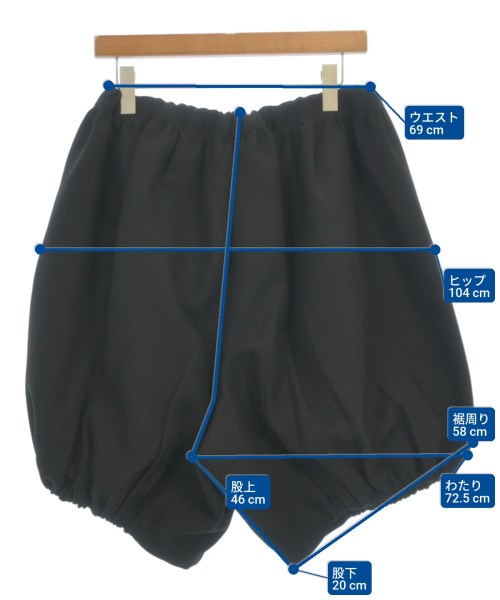 COMME des GARCONS（コムデギャルソン）ショートパンツ 黒 サイズ:S レディース/2200603557231