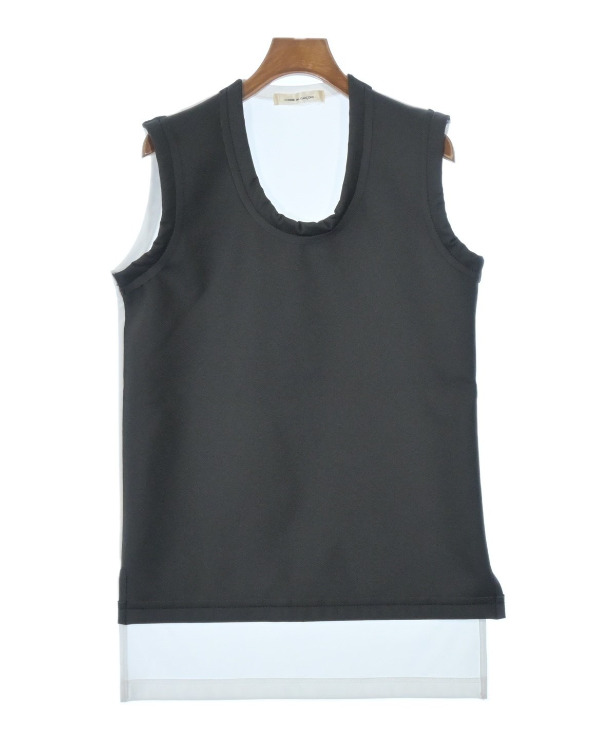 Comme des Garçons ブラックノースリーブカットソー COMME des GARCONS（コムデギャルソン）ノースリーブ 黒 サイズ:-(L位