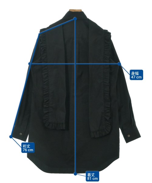 COMME des GARCONS（コムデギャルソン）カジュアルシャツ 黒 サイズ:XS レディース/2200678180044