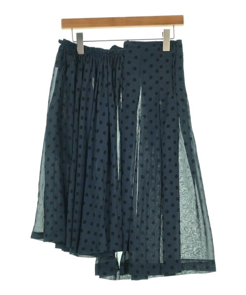 COMME des GARCONS(コムデギャルソン)ひざ丈スカート 紺 サイズ:S/2200673631022