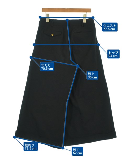 COMME des GARCONS（コムデギャルソン）クロップドパンツ 黒 サイズ:M レディース/2200679310082