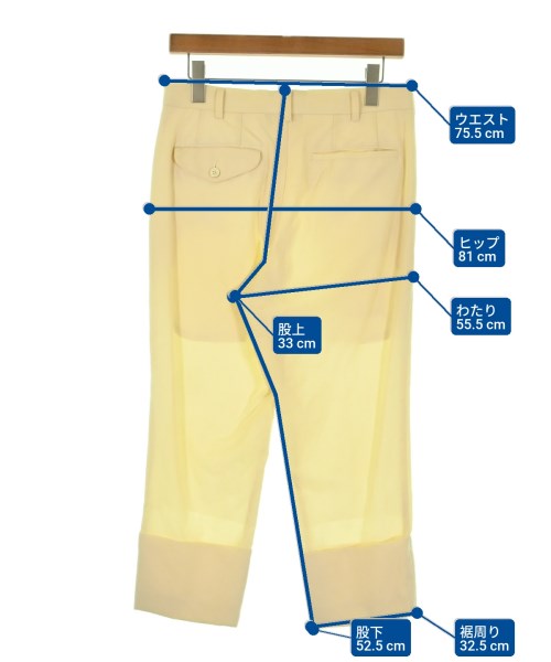 COMME des GARCONS（コムデギャルソン）スラックス 黄 サイズ:S レディース/2200679413158