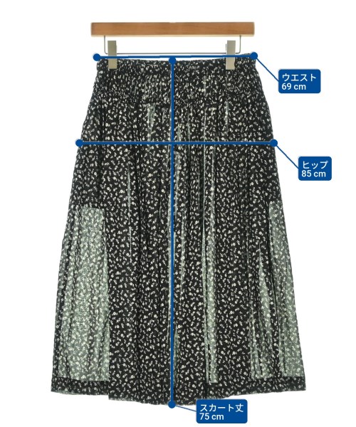COMME des GARCONS（コムデギャルソン）ひざ丈スカート 黒 サイズ:-(M位) レディース/2200693616191
