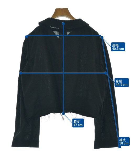 COMME des GARCONS（コムデギャルソン）カジュアルジャケット 黒 サイズ:S レディース/2200696290619