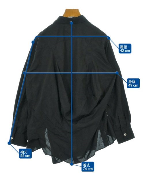 COMME des GARCONS（コムデギャルソン）カジュアルシャツ 黒 サイズ:S レディース/2200699422048