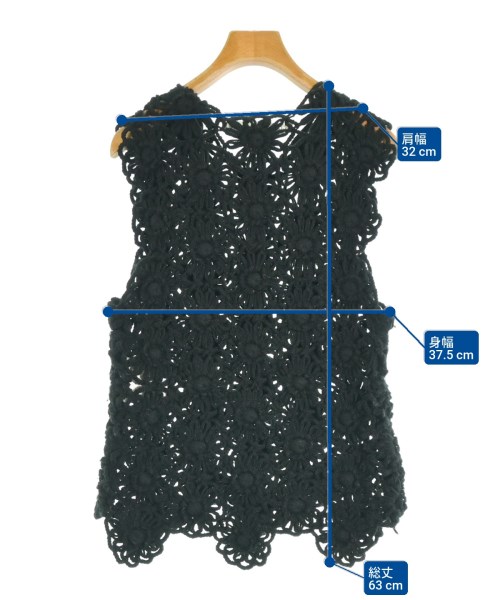 COMME des GARCONS（コムデギャルソン）ベスト 黒 サイズ:S レディース/2200696406010