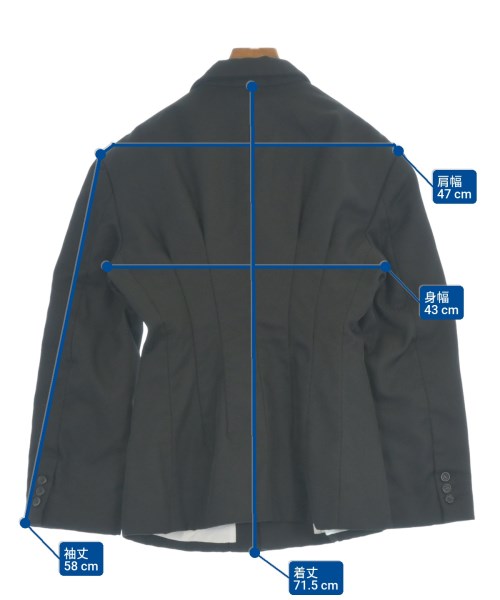 COMME des GARCONS（コムデギャルソン）テーラードジャケット 黒 サイズ:XS レディース/2200646338026