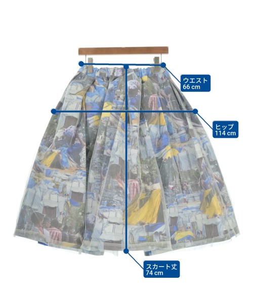 COMME des GARCONS（コムデギャルソン）ひざ丈スカート 白 サイズ:XS レディース/2200658376078