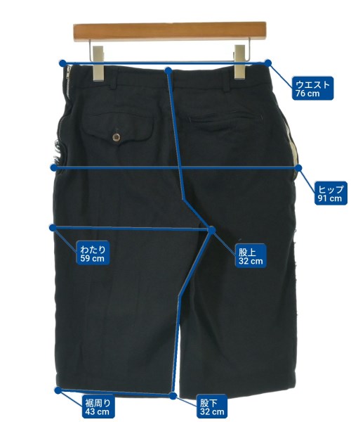 COMME des GARCONS（コムデギャルソン）ショートパンツ 黒 サイズ:S レディース/2200646888392