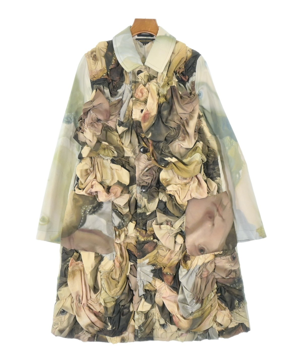 COMME des GARCONS（コムデギャルソン）ステンカラーコート 緑 サイズ