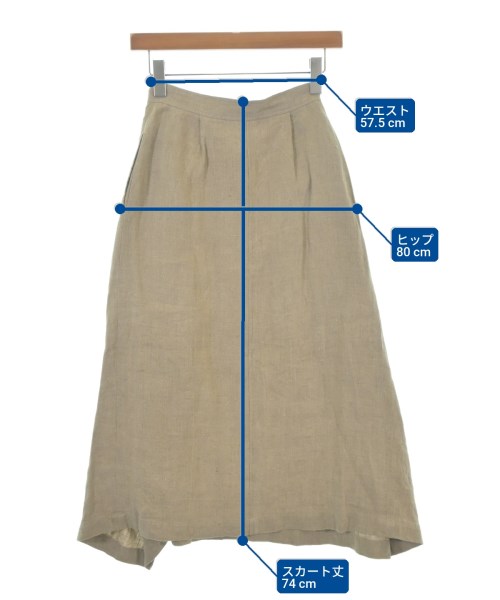 COMME des GARCONS（コムデギャルソン）ひざ丈スカート ベージュ サイズ:S レディース/2200710858030