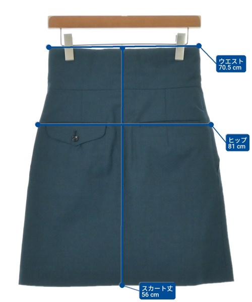 COMME des GARCONS（コムデギャルソン）ひざ丈スカート 青 サイズ:S レディース/2200702698194