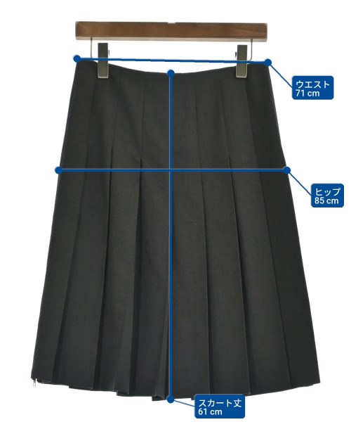 COMME des GARCONS（コムデギャルソン）ひざ丈スカート グレー サイズ:S レディース/2200715559024