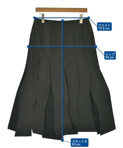 COMME des GARCONS（コムデギャルソン）ロング・マキシ丈スカート 黒 サイズ:M レディース/2200718364069