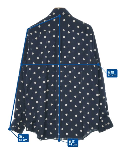 COMME des GARCONS（コムデギャルソン）カジュアルシャツ 紺 サイズ:M レディース/2200653654065