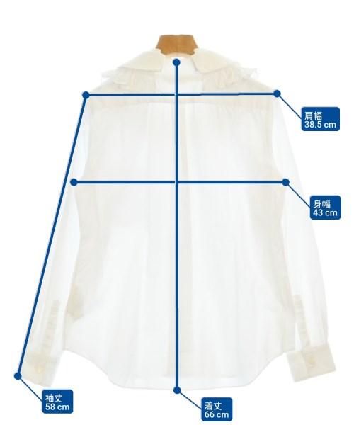 COMME des GARCONS（コムデギャルソン）カジュアルシャツ 白 サイズ:S レディース/2200699859202