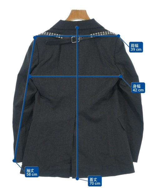 COMME des GARCONS（コムデギャルソン）テーラードジャケット グレー サイズ:S レディース/2200704440067