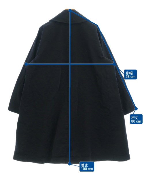 COMME des GARCONS（コムデギャルソン）ステンカラーコート 紺 サイズ:XS レディース/2200704550025