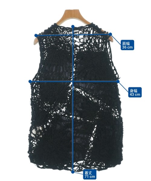 COMME des GARCONS（コムデギャルソン）ベスト 黒 サイズ:S レディース/2200705867030
