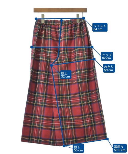 COMME des GARCONS（コムデギャルソン）クロップドパンツ 赤 サイズ:XS レディース/2200667371026