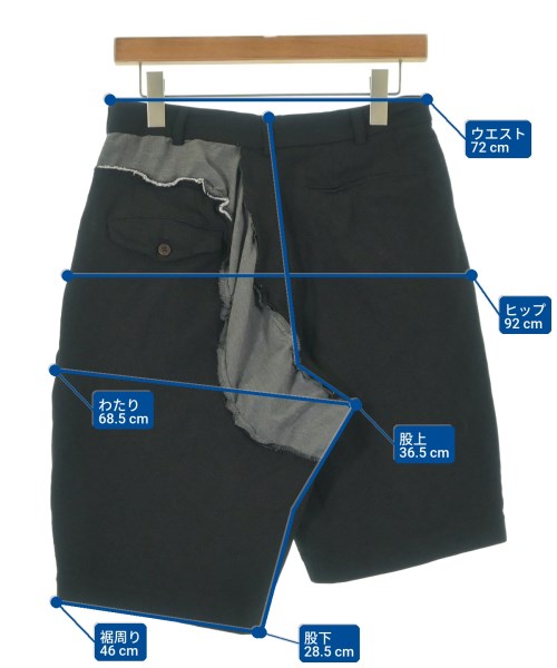 COMME des GARCONS（コムデギャルソン）ショートパンツ 黒 サイズ:S レディース/2200666541475