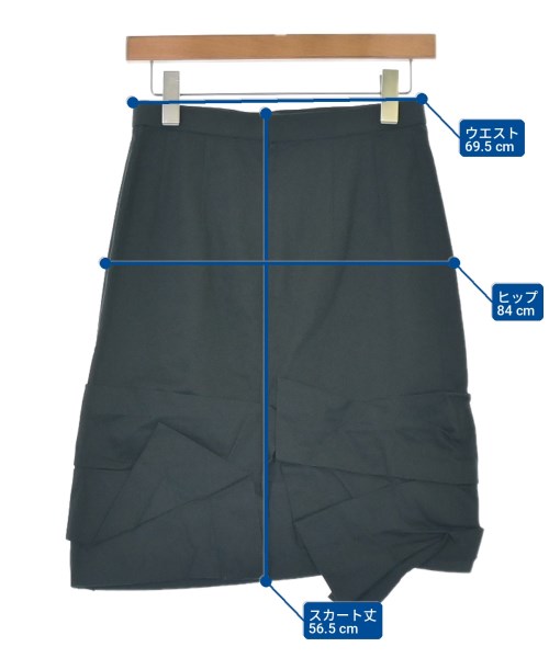 COMME des GARCONS（コムデギャルソン）ひざ丈スカート 黒 サイズ:S レディース/2200730281061