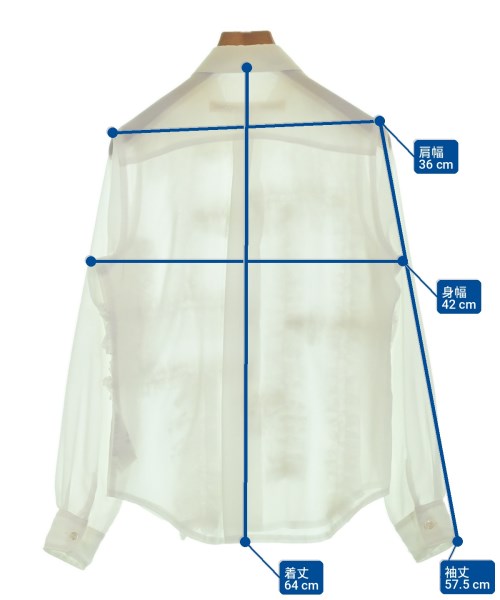 COMME des GARCONS（コムデギャルソン）カジュアルシャツ 白 サイズ:XS レディース/2200734628015