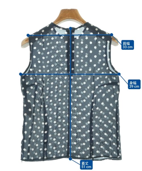 COMME des GARCONS（コムデギャルソン）ブラウス 紺 サイズ:XS レディース/2200720440010