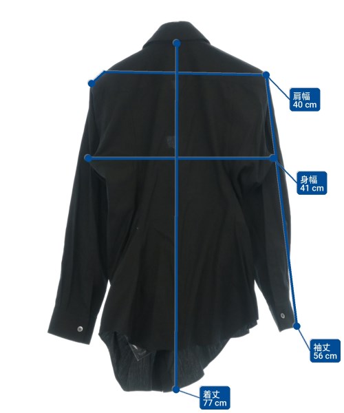 COMME des GARCONS（コムデギャルソン）カジュアルシャツ 黒 サイズ:XS レディース/2200725451035